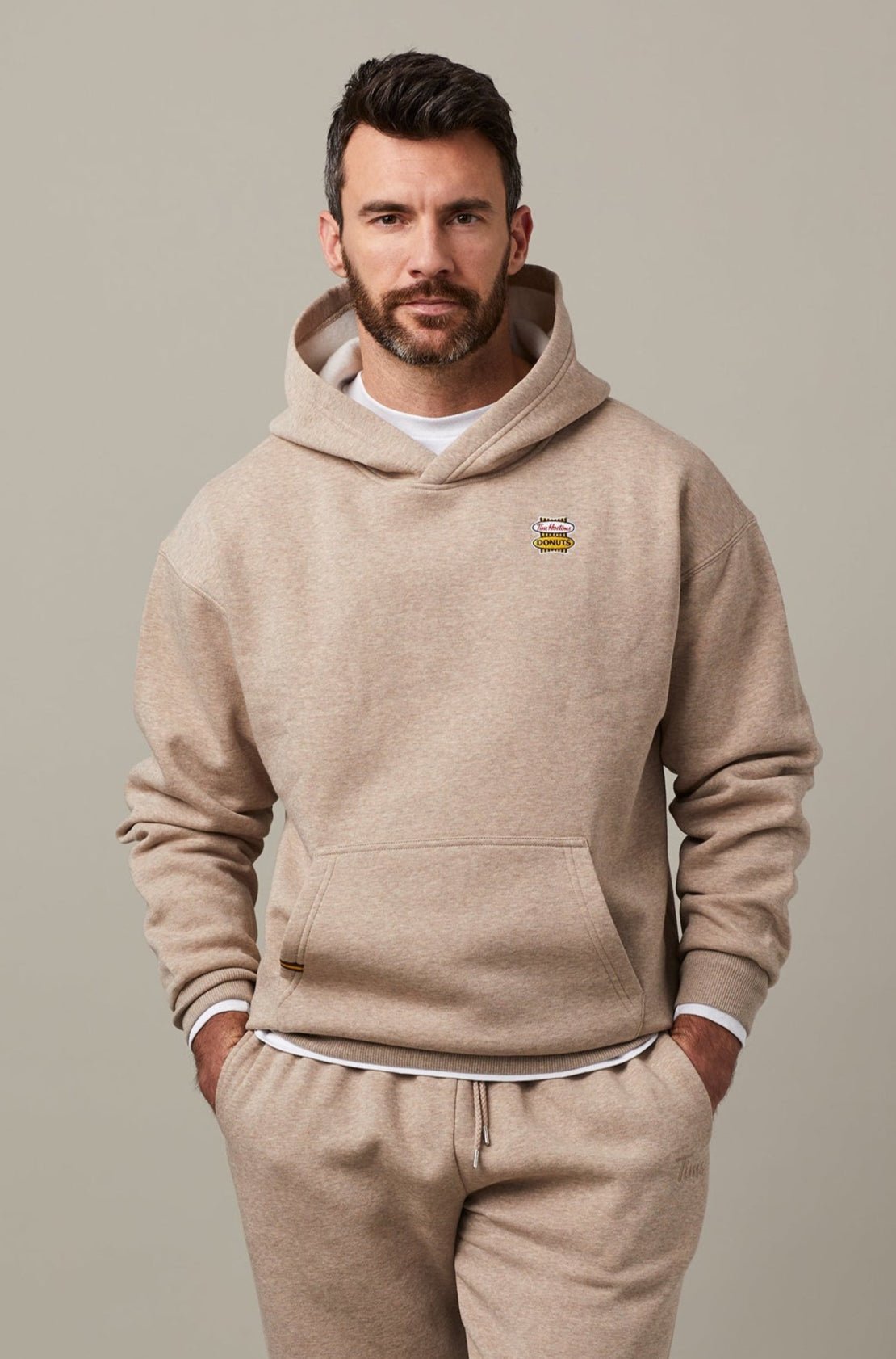 Hoodie_IcedCapMarl_434 Retro Logo Unisex Hoodie - Iced Capp® Marl - Image 1