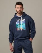 Canada Unisex French Terry Hoodie - Navy Marl