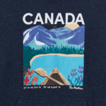 Canada Unisex French Terry Hoodie - Navy Marl - Image 10