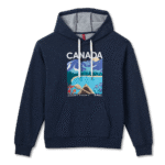 Canada Unisex French Terry Hoodie - Navy Marl - Image 8