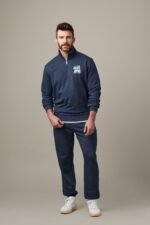Tims Unisex French Terry Joggers - Navy Marl - Image 3